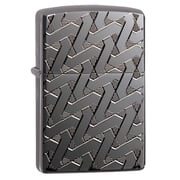 Zippo Lighter - Personalized Custom Message Engraved on Back Armor &nbsp;Geometric Weave Design Windproof Zippo Lighter #49173