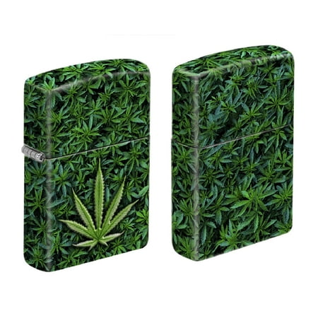 Zippo Lighter - Personalized Custom Message Engraved on Back for Leaf Designs Windproof Zippo Lighter (Leaf 540 Color #Z6022)