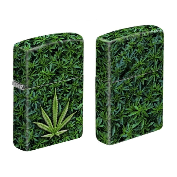 Zippo Lighter - Personalized Custom Message Engraved on Back for Leaf Designs Windproof Zippo Lighter (Leaf 540 Color #Z6022)