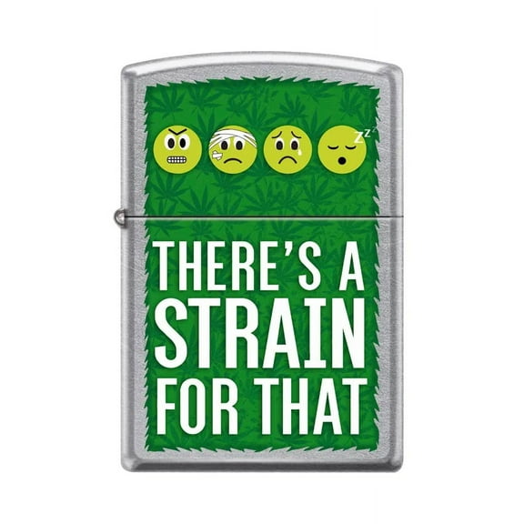 Zippo Lighter - Personalized Custom Message Engraved on Back for Leaf Designs Windproof Zippo Lighter (Leaf Emoji #Z5379)