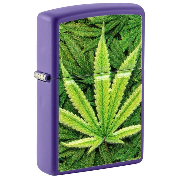 Zippo Lighter - Personalized Custom Message Engraved on Back for Leaf Designs Windproof Zippo Lighter (Leaf Print #49790)