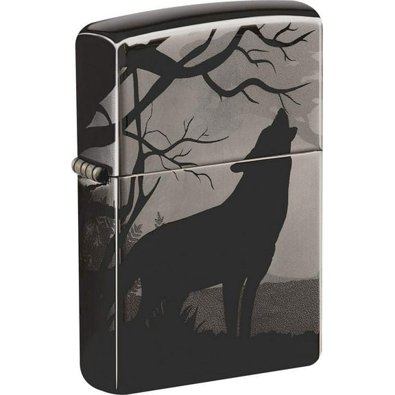 Zippo Lighter - Personalized Custom Message Engraved on Backside Animal Design Windproof Lighter (Wolves Wolf 49188)