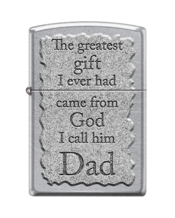 Zippo Lighter-Personalized Custom Message Engraved on Backside Dad Street Chrome Windproof Lighter #Z5392