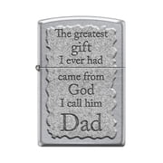 Zippo Lighter-Personalized Custom Message Engraved on Backside Dad Street Chrome Windproof Lighter #Z5392