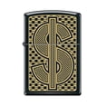 thumbnail image 1 of Zippo Lighter-Personalized Custom Message Engraved on Backside Dollarsign Black Matte Windproof Lighter #Z5430, 1 of 10
