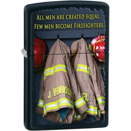 Zippo Lighter-Personalized Custom Message Engraved on Backside Firefighter Fireman Rescue Windproof Lighter (Fire Fighter Fireman Coat 28316)