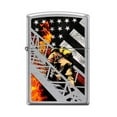 thumbnail image 1 of Zippo Lighter-Personalized Custom Message Engraved on Backside Fireman Street Chrome Windproof Lighter #Z5377, 1 of 10