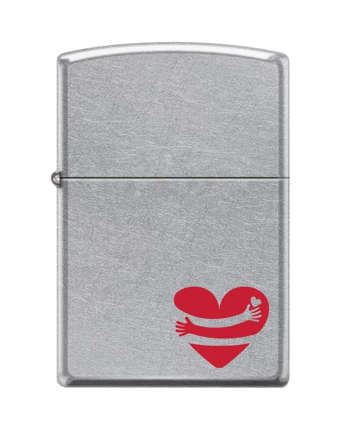 Zippo Lighter-Personalized Custom Message Engraved on Backside Loving Embrace Street Chrome Windproof Lighter #Z5369