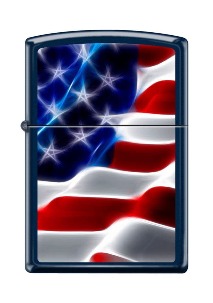 Zippo Lighter - Personalized Custom Message Engraved on Backside for Abstract USA Flag American US Patriotic (Abstract American USA Flag Z5197)
