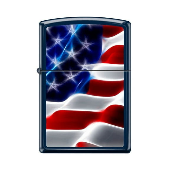 Zippo Lighter - Personalized Custom Message Engraved on Backside for Abstract USA Flag American US Patriotic (Abstract American USA Flag Z5197)