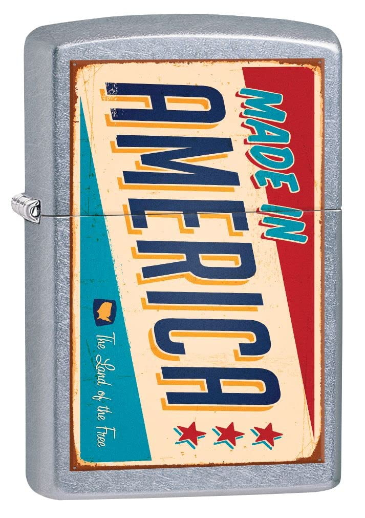 Zippo Lighter - Personalized Custom Message Engraved on Backside for Abstract USA Flag American US Patriotic (Made in America Z5042)