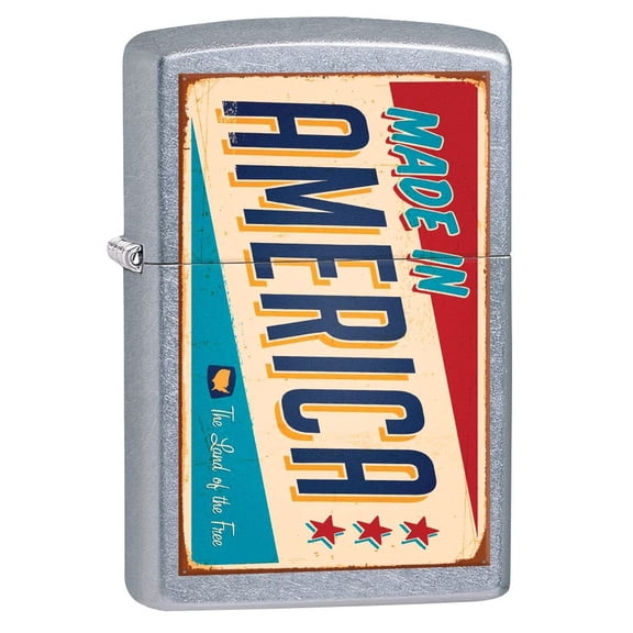 Zippo Lighter - Personalized Custom Message Engraved on Backside for Abstract USA Flag American US Patriotic (Made in America Z5042)
