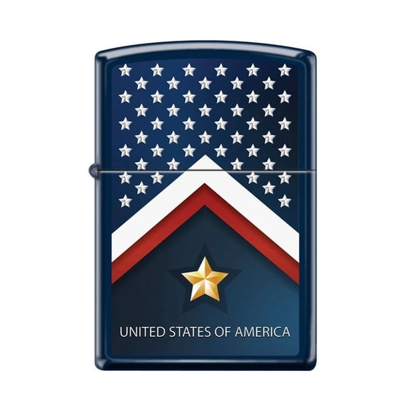 Zippo Lighter - Personalized Custom Message Engraved on Backside for Abstract USA Flag American US Patriotic (US Flag Stars and Stripes Z5245)