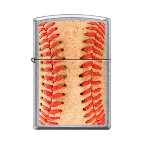 Zippo Lighter - Personalized Custom Message Engraved on Backside for Baseball Ball Stitching Street Chrome #Z5228