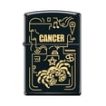 thumbnail image 1 of Zippo Lighter - Personalized Custom Message Engraved on Backside for Cancer Zodiac Black Matte #Z5300, 1 of 7
