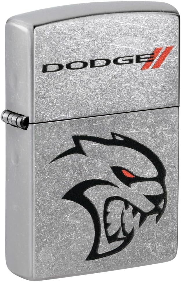 Zippo Lighter - Personalized Custom Message Engraved on Backside for Dodge Windproof Pocket Lighter (Dodge Hellcat 48760)