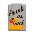 thumbnail image 1 of Zippo Lighter - Personalized Custom Message Engraved on Backside for Frunk As Duck Design Brushed Chrome #Z5231, 1 of 7
