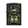 thumbnail image 1 of Zippo Lighter - Personalized Custom Message Engraved on Backside for Libra Zodiac Black Matte #Z5304, 1 of 7