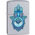 thumbnail image 1 of Zippo Lighter - Personalized Custom Message Engraved on Backside for Special Designs Windproof Lighter (Hamsa Hand Blues Z583), 1 of 9