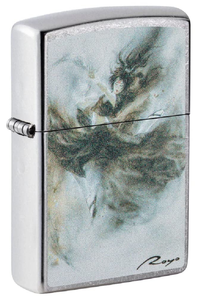 Zippo Lighter - Personalized Custom Message Engraved on Backside for Special Designs Windproof Lighter (Luis Royo Ethereal Swirling 49766)