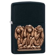 Zippo Lighter - Personalized Custom Message Engraved on Backside for Special Designs Windproof Lighter Three Monkeys 29409