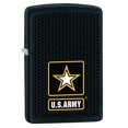thumbnail image 1 of Zippo Lighter - Personalized Custom Message Engraved on Backside for U.S. Army USA Military Black Matte #Z5106, 1 of 7