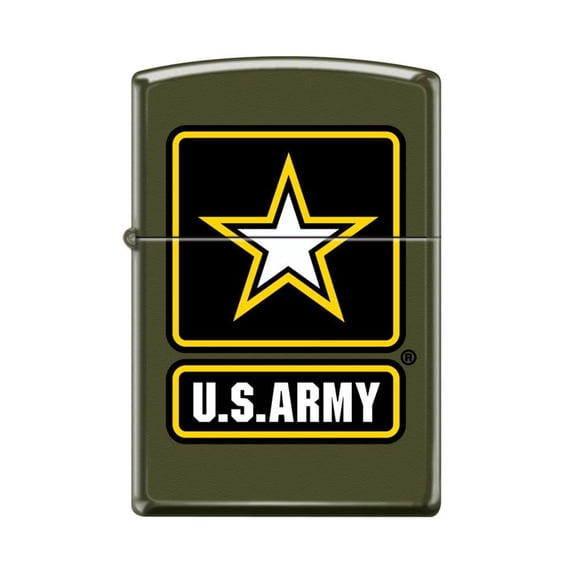 Zippo Lighter -Personalized Custom Message Engraved on Backside for U.S. Army USA Military Windproof Lighter (Army USA Star Z5030)