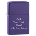 thumbnail image 1 of Zippo Lighter - Personalized Customize Message Engrave Purple Matte Color Windproof Lighter #237, 1 of 7
