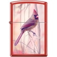 thumbnail image 1 of Zippo Lighter- Personalized Customize Message Engrave on Backside Cardinal Birds Songbird Perched Red Matte Windproof Lighter #Z5537, 1 of 10