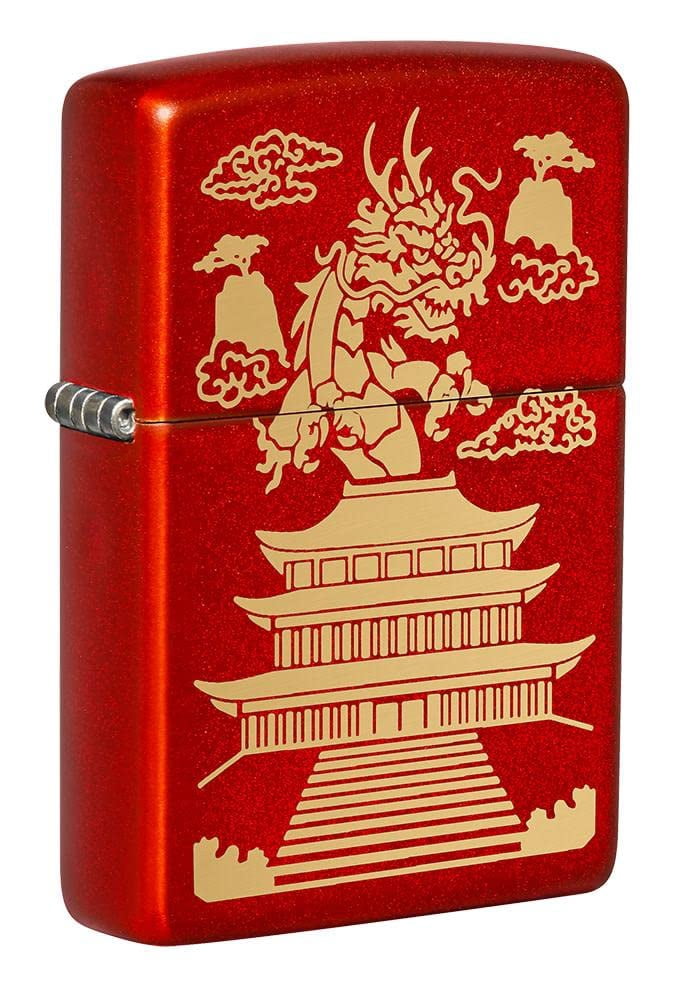 Zippo Lighter - Personalized Customize Message Engrave on Backside for Dragon (Eastern Design #49517)