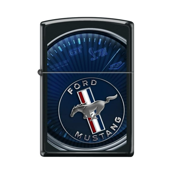 Zippo Lighter - Personalized Customize Message Engrave on Backside for Ford Design Zippo Lighter (Ford Mustang Gauge Z5554)