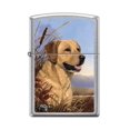 thumbnail image 1 of Zippo Lighter -Personalized Customize Message Engrave on Backside for Linda Picken Dog Lab Painting Street Chrome #Z5361, 1 of 10