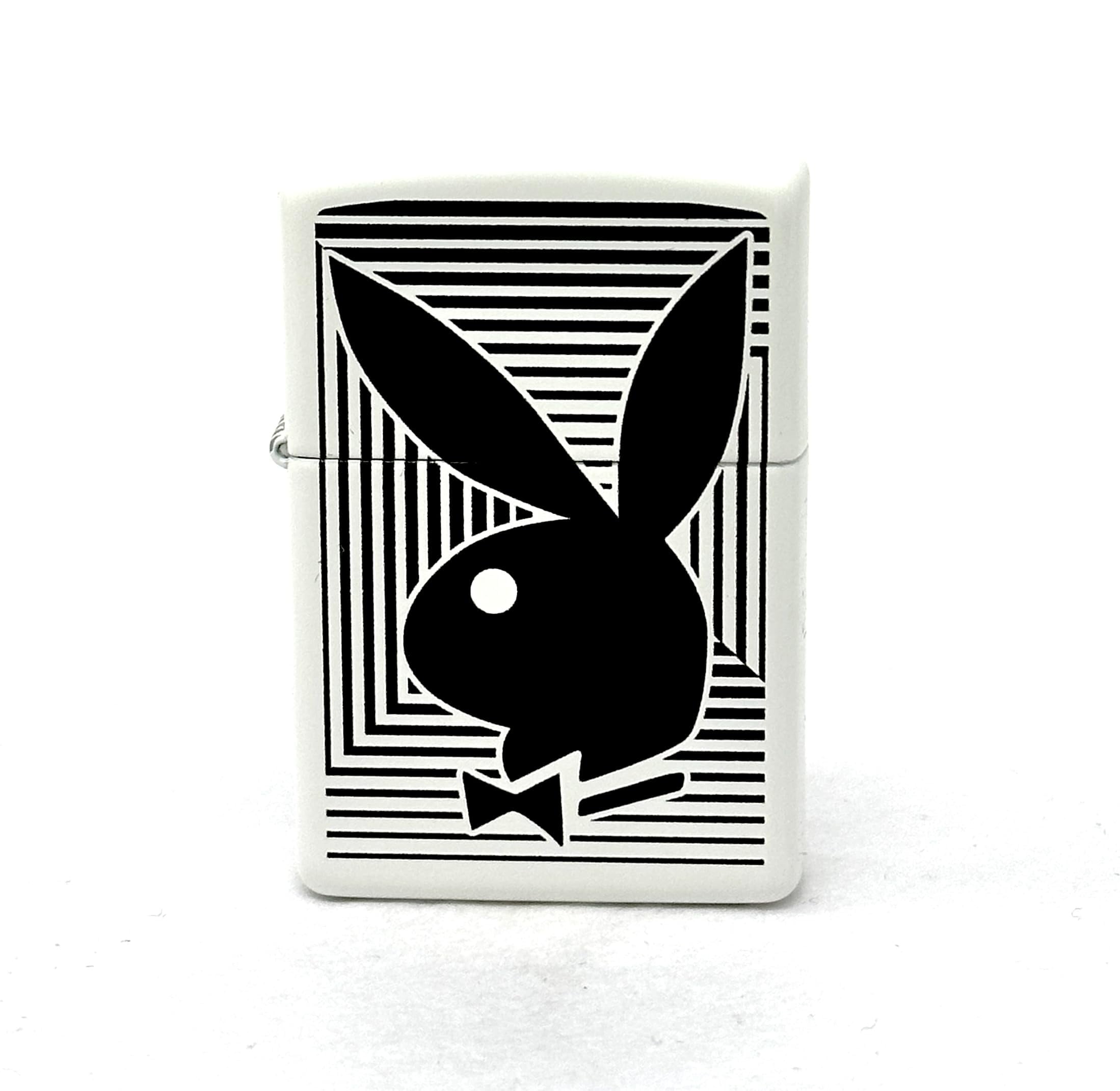 Zippo Lighter - Personalized Customize Message Engrave on Backside for Playboy Bunny (Playboy Bunny Lines Z5560)