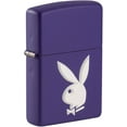 thumbnail image 1 of Zippo Lighter - Personalized Customize Message Engrave on Backside for Playboy Bunny (Purple Matte 49286), 1 of 9