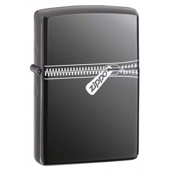 Zippo Lighter - Personalized Customize Message Engrave on Backside for Zippo Brand Design Logo Lighter (Black Ice #21088)