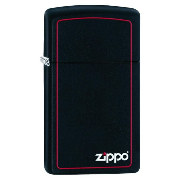 Zippo Lighter - Personalized Customize Message Engrave on Slim Size Windproof Lighter (Red Line #1618ZB)
