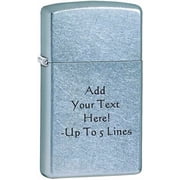 Zippo Lighter - Personalized Customize Message Engrave on Slim Size Windproof Lighter Street Chrome #1607