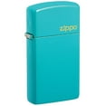 thumbnail image 1 of Zippo Lighter - Personalized Customize Message Engrave on Slim Size Windproof Lighter (Turquoise #49529ZL), 1 of 10