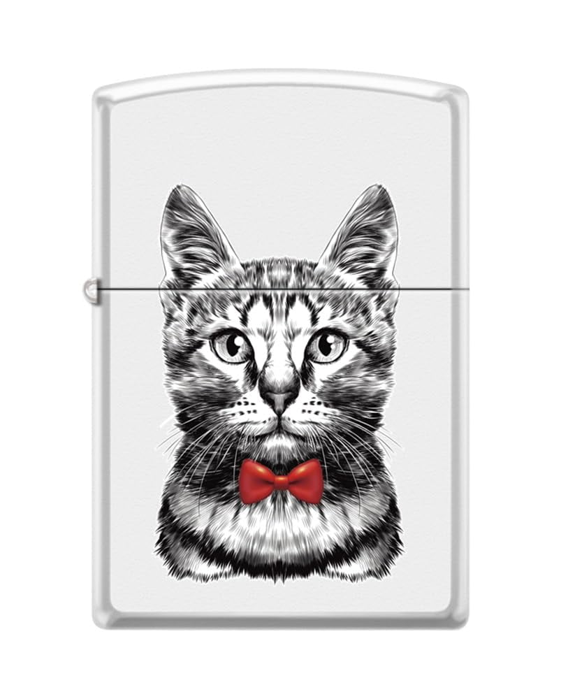 Zippo Lighter- Personalized Engrave Cool Cat Bow Kitten Puddy Cool Cat Z5563