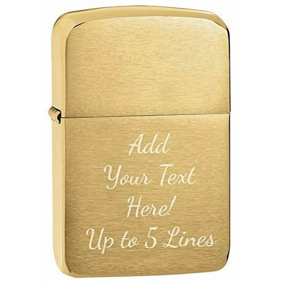 Zippo Lighter - Personalized Message Engraved Customized 1941 Replica Original Windproof Lighter (1941 Brush Brass) #1941B