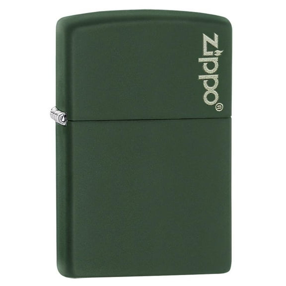 Zippo Lighter - Personalized Message Engraved Customized Green Matte with Logo Windproof Lighter #221ZL