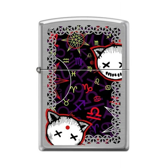Zippo Lighter - Personalized Message Engraved on Backside Alien UFO Windproof Lighter (Astrological Design Z5413)