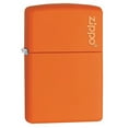thumbnail image 1 of Zippo Lighter - Personalized Message Engraved on Backside Customized Orange Matte with Logo Windproof Lighter #231ZL, 1 of 7