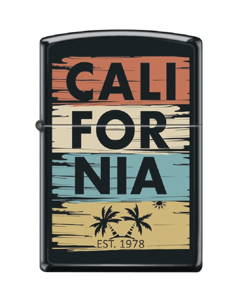 Zippo Lighter-Personalized Message Engraved on Backside Customized for USA City and States Windproof Lighter (California #Z6024)