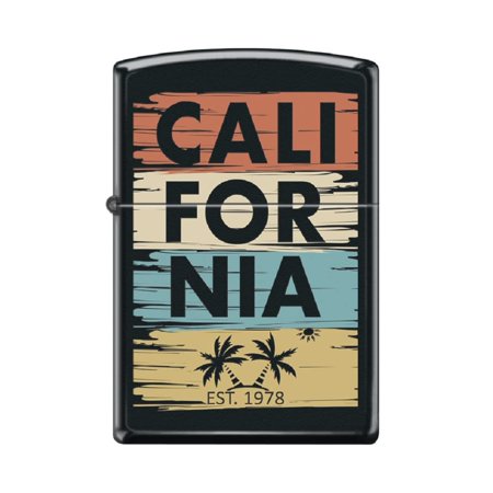 Zippo Lighter-Personalized Message Engraved on Backside Customized for USA City and States Windproof Lighter (California #Z6024)