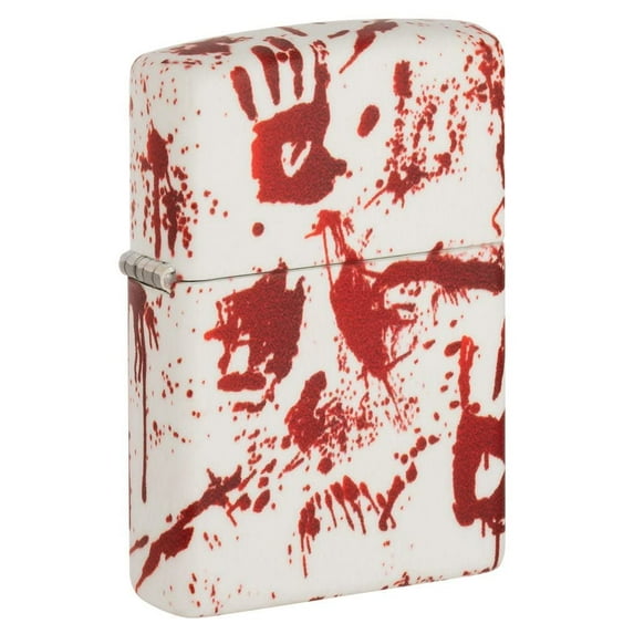 Zippo Lighter - Personalized Message Engraved on Backside Full Design 540 Color Style (Bloody Hand #49808)