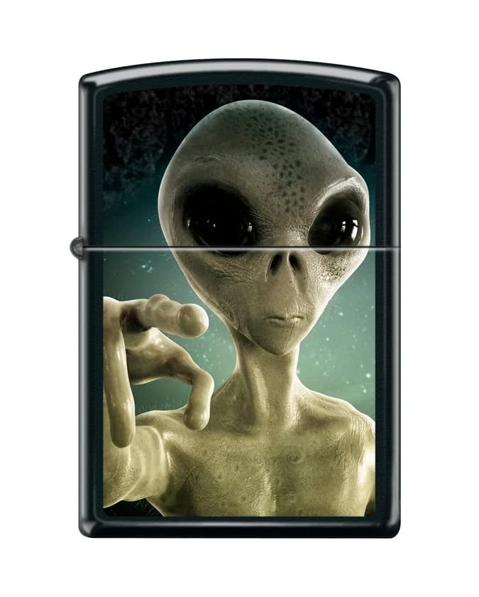 Zippo Lighter - Personalized Message Engraved on Backside Glow in The Dark (Alien #Z5461)