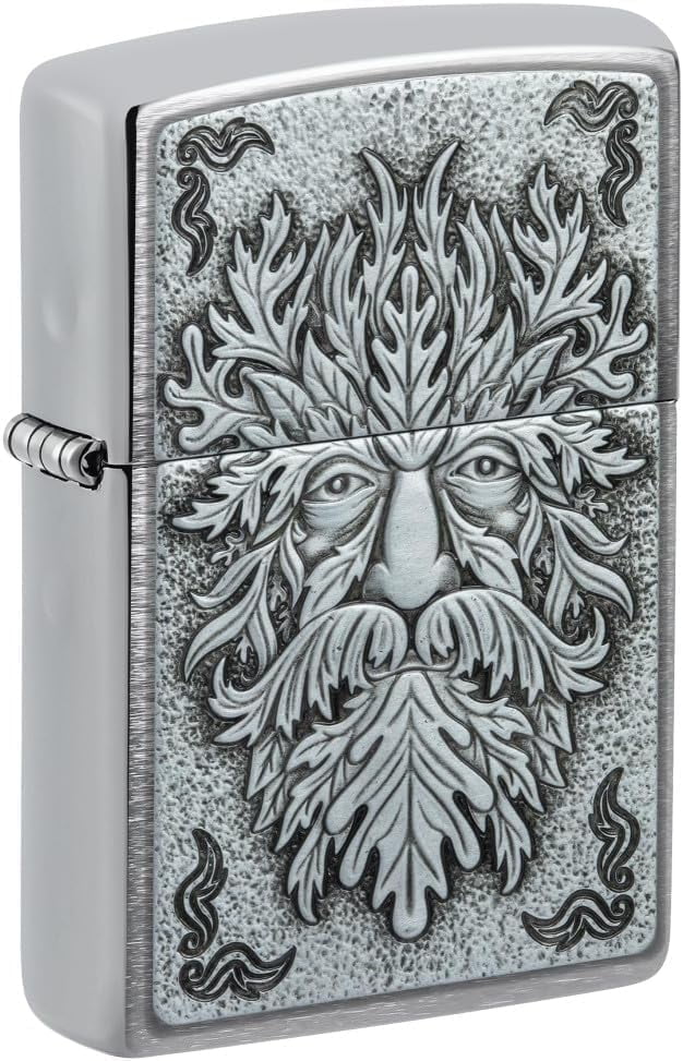 Zippo Lighter - Personalized Message Engraved on Backside Lucky Clover Shamrock Windproof Lighter (Green Man Irish 48906)