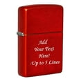 thumbnail image 1 of Zippo Lighter - Personalized Message Engraved on Backside Unique Colored Windproof Lighter (Metallic Red #49475), 1 of 7