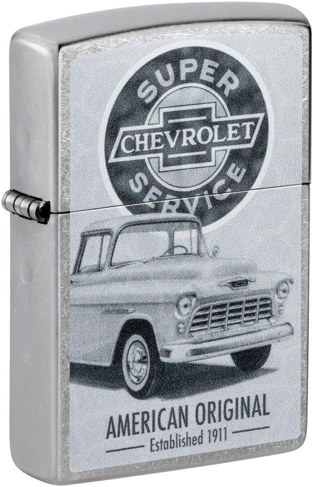 Zippo Lighter - Personalized Message Engraved on Backside for Chevy Chevrolet Windproof Lighter (Chevrolet Vintage 48757)